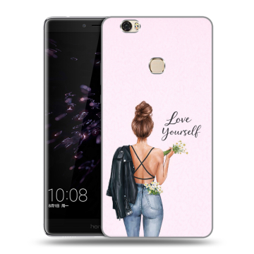 Силиконовый чехол на Huawei Honor Note 8 с принтом женский