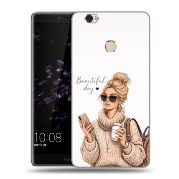 Силиконовый чехол на Huawei Honor Note 8 с принтом женский