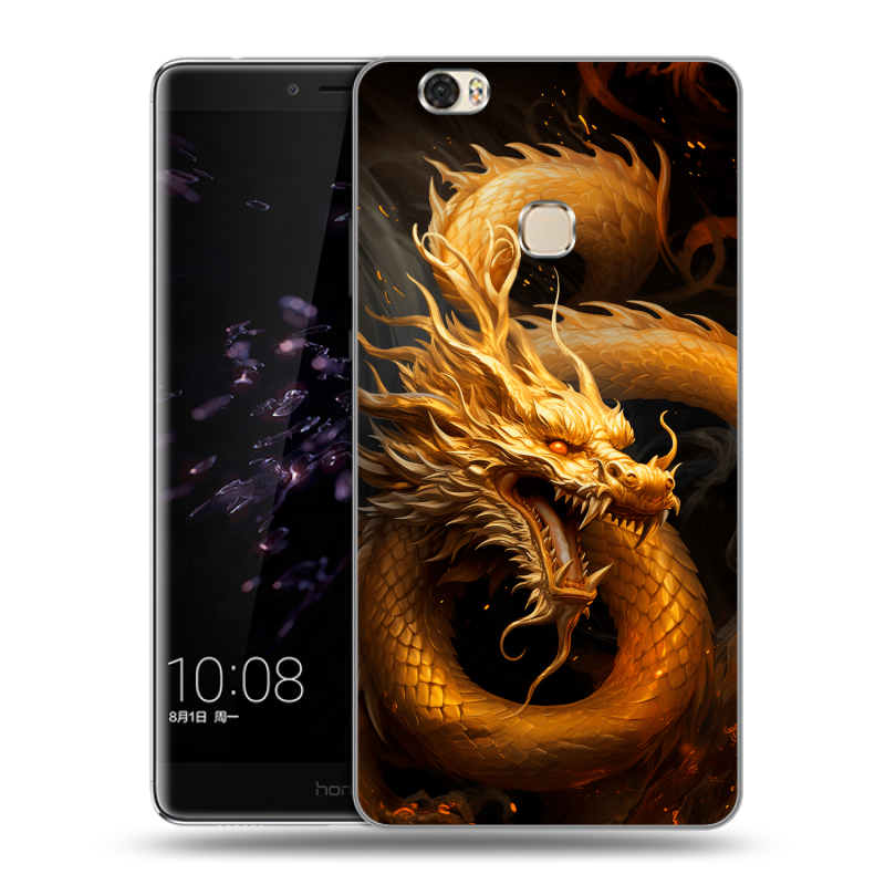 Силиконовый чехол на Huawei Honor Note 8 с принтом Золотой дракон Силиконовый чехол на Huawei Honor Note 8 с принтом Золотой дракон