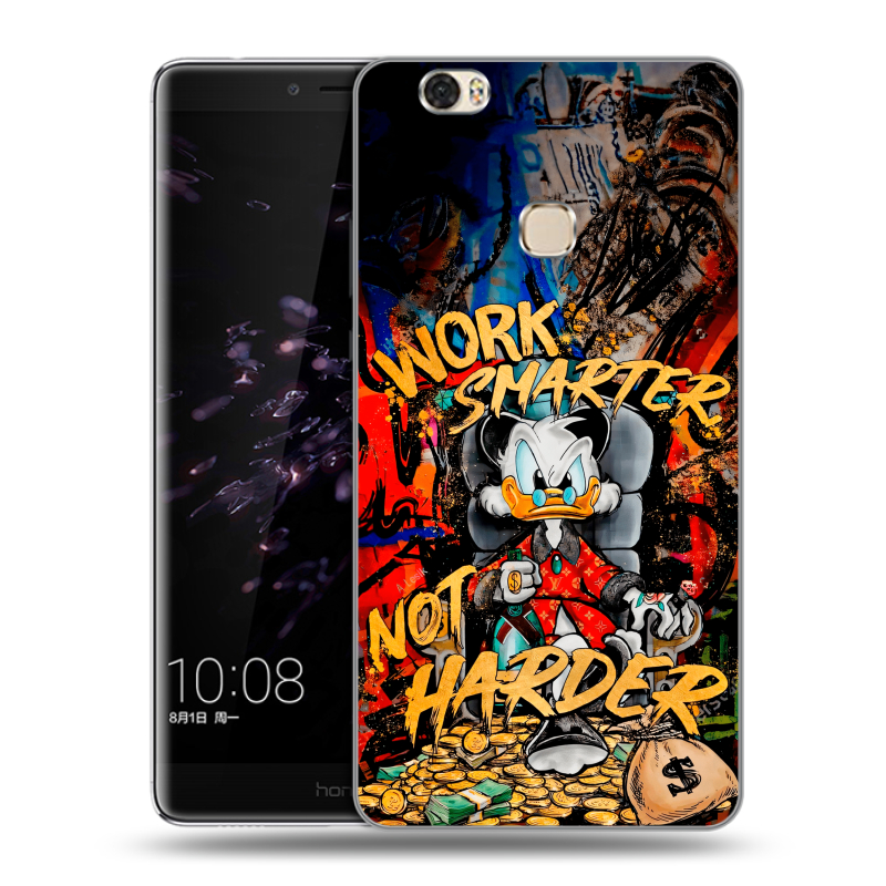 Силиконовый чехол на Huawei Honor Note 8 с принтом Дональд Дак Деньги Силиконовый чехол на Huawei Honor Note 8 с принтом Дональд Дак Деньги
