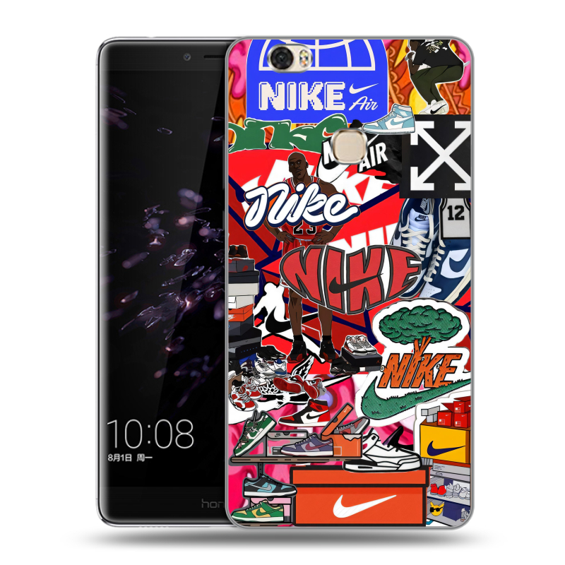 Силиконовый чехол на Huawei Honor Note 8 с принтом Найк Nike яркий Силиконовый чехол на Huawei Honor Note 8 с принтом Найк Nike яркий