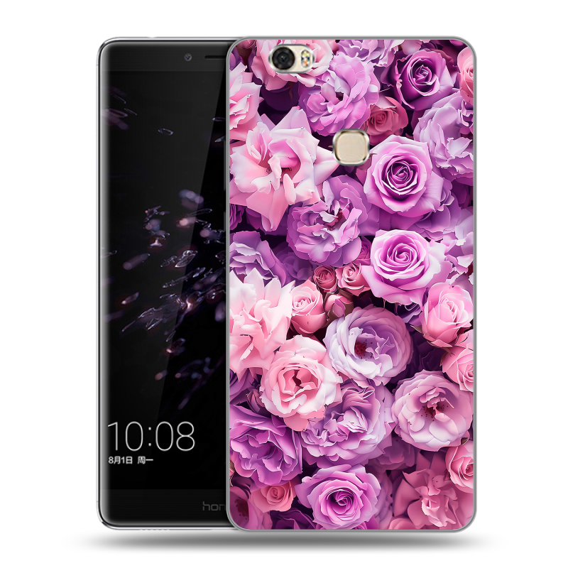Силиконовый чехол на Huawei Honor Note 8 с принтом лавандовые розы Силиконовый чехол на Huawei Honor Note 8 с принтом лавандовые розы