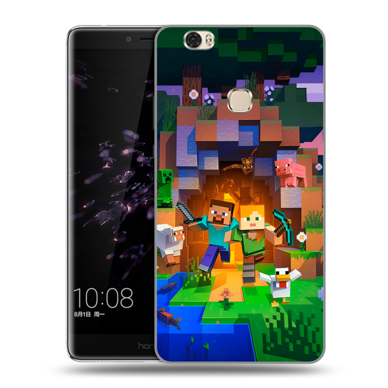Силиконовый чехол на Huawei Honor Note 8 с принтом Майнкрафт Minecraft Силиконовый чехол на Huawei Honor Note 8 с принтом Майнкрафт Minecraft