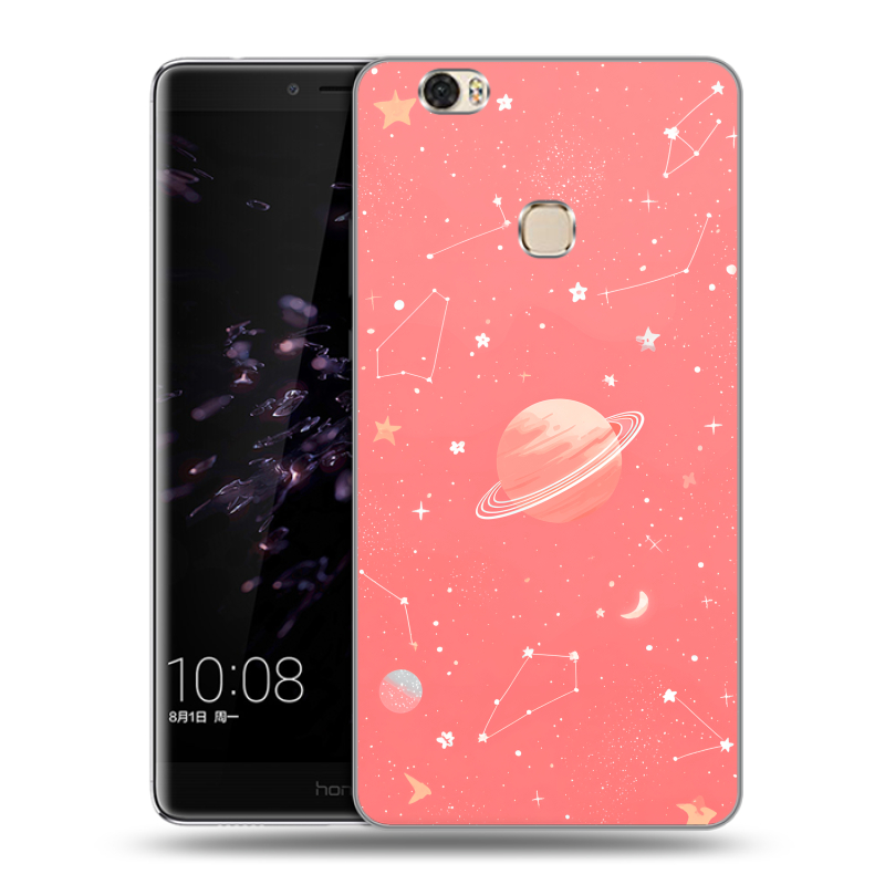 Силиконовый чехол на Huawei Honor Note 8 с принтом Розовый космос Силиконовый чехол на Huawei Honor Note 8 с принтом Розовый космос