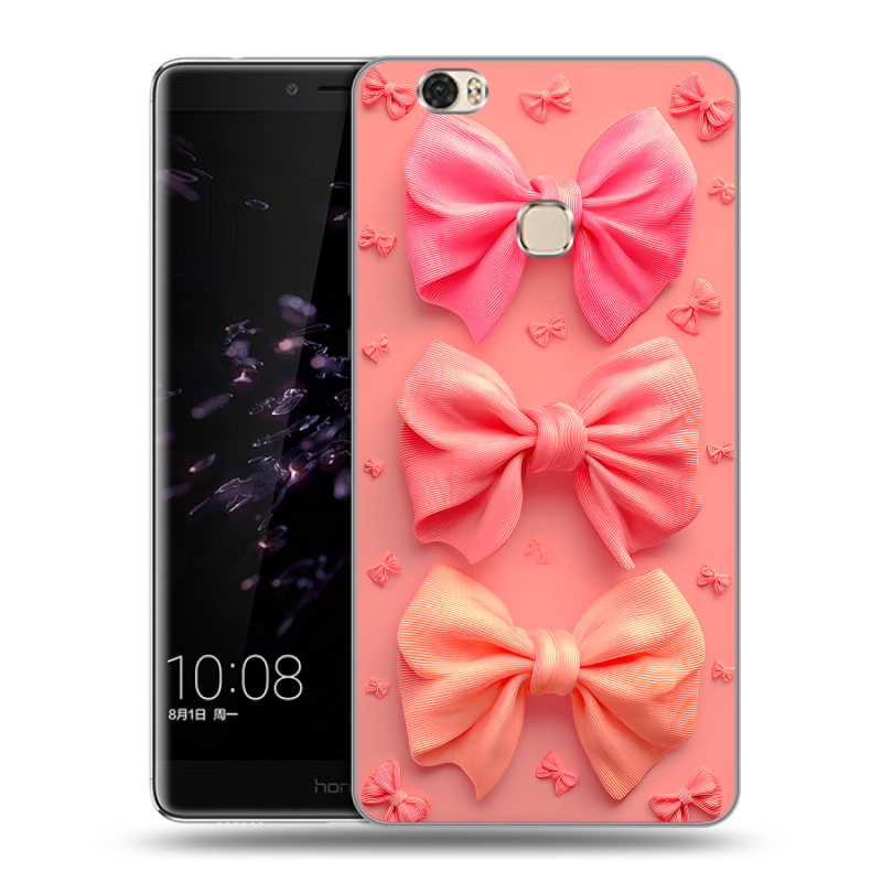 Силиконовый чехол на Huawei Honor Note 8 с принтом Розовые бантики Силиконовый чехол на Huawei Honor Note 8 с принтом Розовые бантики
