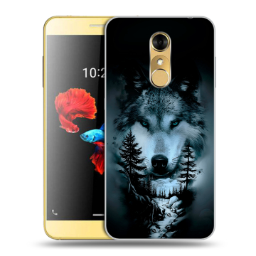 Силиконовый чехол на ZTE Blade A910 с принтом Лесной волк Силиконовый чехол на ZTE Blade A910 с принтом Лесной волк