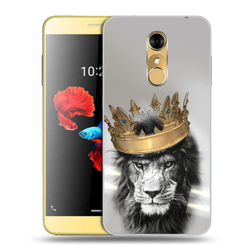 Силиконовый чехол на ZTE Blade A910 с принтом Лев с короной Силиконовый чехол на ZTE Blade A910 с принтом Лев с короной