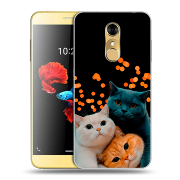 Силиконовый чехол на ZTE Blade A910 с принтом Кошки Силиконовый чехол на ZTE Blade A910 с принтом Кошки