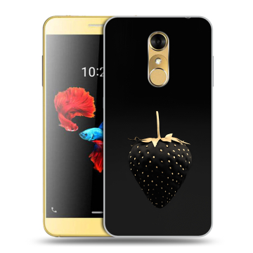 Силиконовый чехол на ZTE Blade A910 с принтом Черная клубника Силиконовый чехол на ZTE Blade A910 с принтом Черная клубника