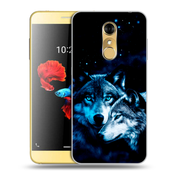 Силиконовый чехол на ZTE Blade A910 с принтом Волки