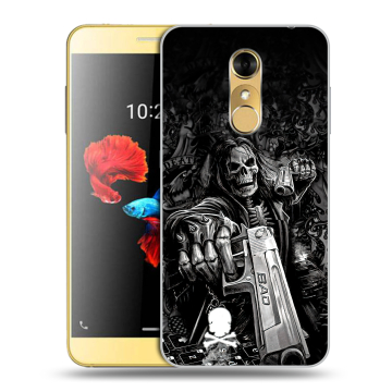 Силиконовый чехол на ZTE Blade A910 с принтом Скелет Силиконовый чехол на ZTE Blade A910 с принтом Скелет