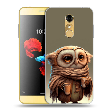Силиконовый чехол на ZTE Blade A910 с принтом Сова