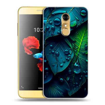 Силиконовый чехол на ZTE Blade A910 с принтом Листья Силиконовый чехол на ZTE Blade A910 с принтом Листья
