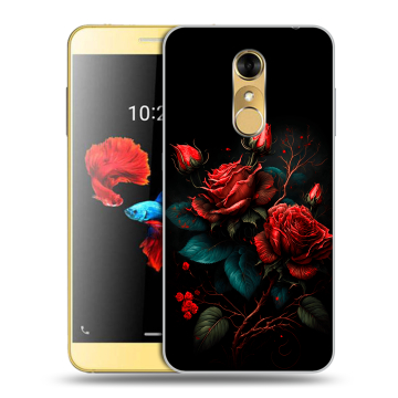 Силиконовый чехол на ZTE Blade A910 с принтом Розы красные Силиконовый чехол на ZTE Blade A910 с принтом Розы красные