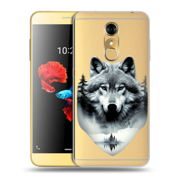 Силиконовый чехол на ZTE Blade A910 с принтом Волк в лесу