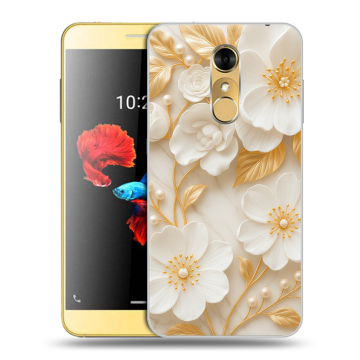 Силиконовый чехол на ZTE Blade A910 с принтом Цветы Силиконовый чехол на ZTE Blade A910 с принтом Цветы