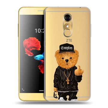 Силиконовый чехол на ZTE Blade A910 с принтом Мишка