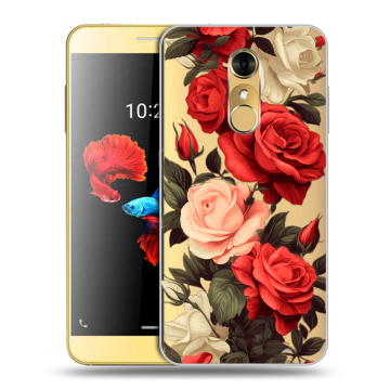 Силиконовый чехол на ZTE Blade A910 с принтом Розы