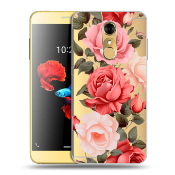 Силиконовый чехол на ZTE Blade A910 с принтом Розы