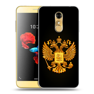 Силиконовый чехол на ZTE Blade A910 с принтом Герб России желтый Силиконовый чехол на ZTE Blade A910 с принтом Герб России желтый