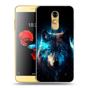 Силиконовый чехол на ZTE Blade A910 с принтом Волк ночной