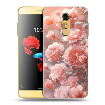Силиконовый чехол на ZTE Blade A910 с принтом Розовые розы