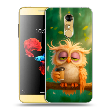 Силиконовый чехол на ZTE Blade A910 с принтом сова Силиконовый чехол на ZTE Blade A910 с принтом сова