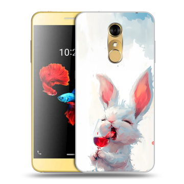 Силиконовый чехол на ZTE Blade A910 с принтом кролик зайчик