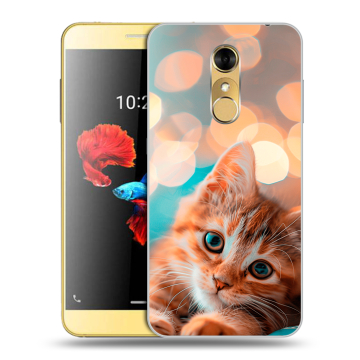 Силиконовый чехол на ZTE Blade A910 с принтом котик