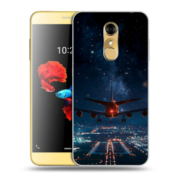 Силиконовый чехол на ZTE Blade A910 с принтом самолет