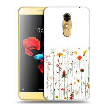 Силиконовый чехол на ZTE Blade A910 с принтом цветы
