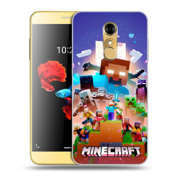 Силиконовый чехол на ZTE Blade A910 с принтом Майнкрафт Minecraft Силиконовый чехол на ZTE Blade A910 с принтом Майнкрафт Minecraft