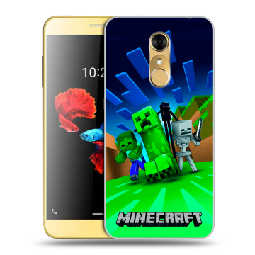 Силиконовый чехол на ZTE Blade A910 с принтом Майнкрафт Силиконовый чехол на ZTE Blade A910 с принтом Майнкрафт