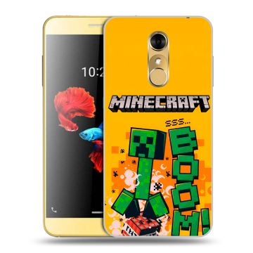 Силиконовый чехол на ZTE Blade A910 с принтом Майнкрафт Minecraft