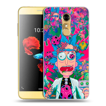Силиконовый чехол на ZTE Blade A910 с принтом Рик и Морти Rick Morty