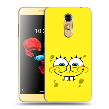 Силиконовый чехол на ZTE Blade A910 с принтом спанчбоб спанч боб