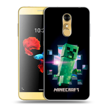 Силиконовый чехол на ZTE Blade A910 с принтом Майнкрафт Minecraft