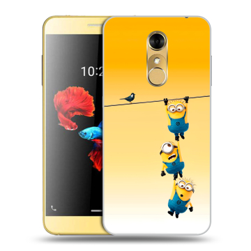 Силиконовый чехол на ZTE Blade A910 с принтом Миньоны