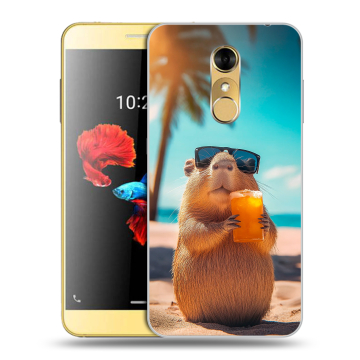 Силиконовый чехол на ZTE Blade A910 с принтом Капибара