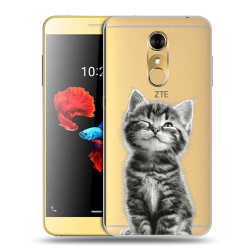 Силиконовый чехол на ZTE Blade A910 с принтом Котенок