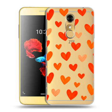 Силиконовый чехол на ZTE Blade A910 с принтом Сердечки Силиконовый чехол на ZTE Blade A910 с принтом Сердечки
