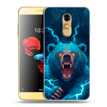 Силиконовый чехол на ZTE Blade A910 с принтом Медведь Силиконовый чехол на ZTE Blade A910 с принтом Медведь