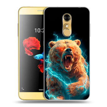 Силиконовый чехол на ZTE Blade A910 с принтом Медведь Силиконовый чехол на ZTE Blade A910 с принтом Медведь