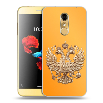Силиконовый чехол на ZTE Blade A910 с принтом Герб Флаг России Силиконовый чехол на ZTE Blade A910 с принтом Герб Флаг России