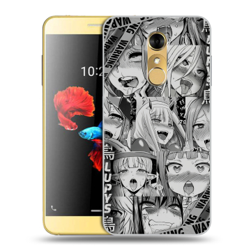 Силиконовый чехол на ZTE Blade A910 с принтом Ahegao Ахегао Аниме Силиконовый чехол на ZTE Blade A910 с принтом Ahegao Ахегао Аниме