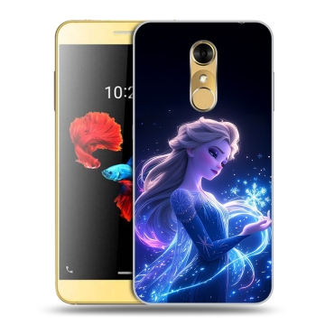 Силиконовый чехол на ZTE Blade A910 с принтом Холодное сердце Frozen