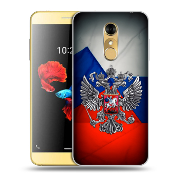 Силиконовый чехол на ZTE Blade A910 с принтом Флаг России Силиконовый чехол на ZTE Blade A910 с принтом Флаг России