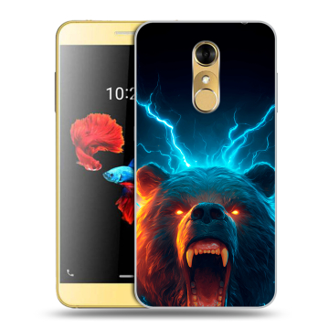 Силиконовый чехол на ZTE Blade A910 с принтом Медведь Силиконовый чехол на ZTE Blade A910 с принтом Медведь