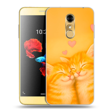 Силиконовый чехол на ZTE Blade A910 с принтом Милые котята
