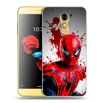 Силиконовый чехол на ZTE Blade A910 с принтом Spiderman Человек паук